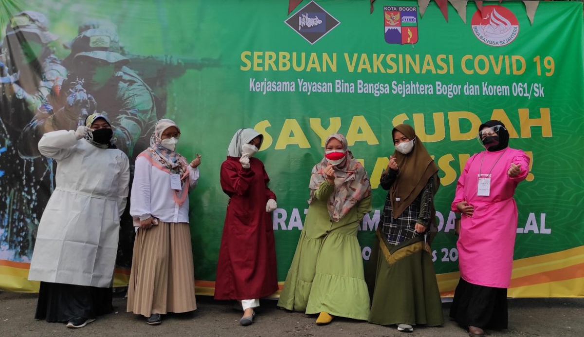 SERBUAN VAKSINASI COVID-19, KERJASAMA SIT BBS &amp; KOREM 061/SK