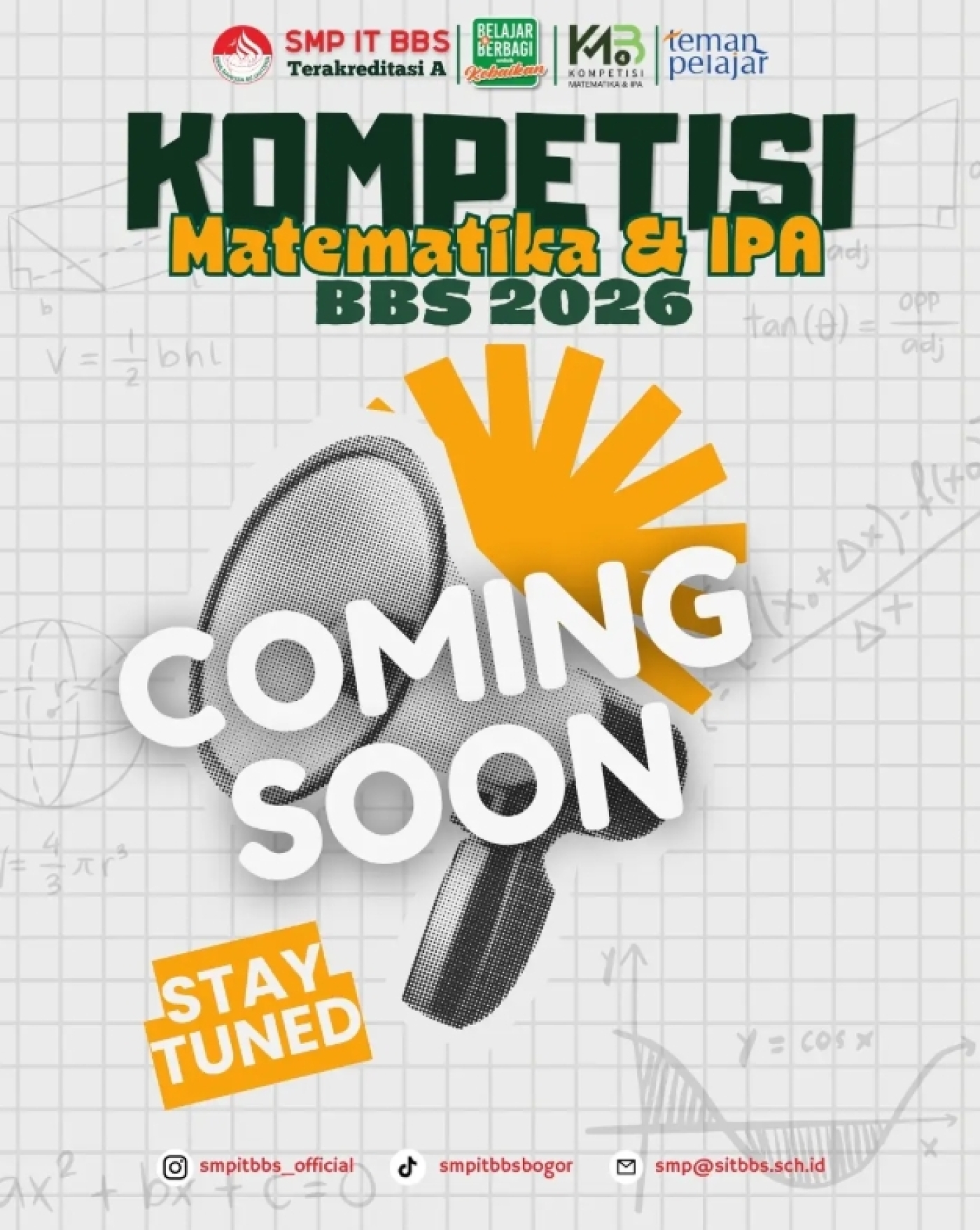 COMING SOON !!!  KOMPETISI MATEMATIKA &amp; IPA BBS 2026
